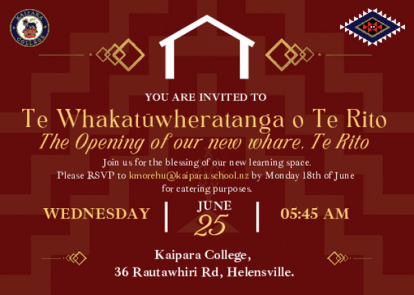 Te Rito   2 Page Invite