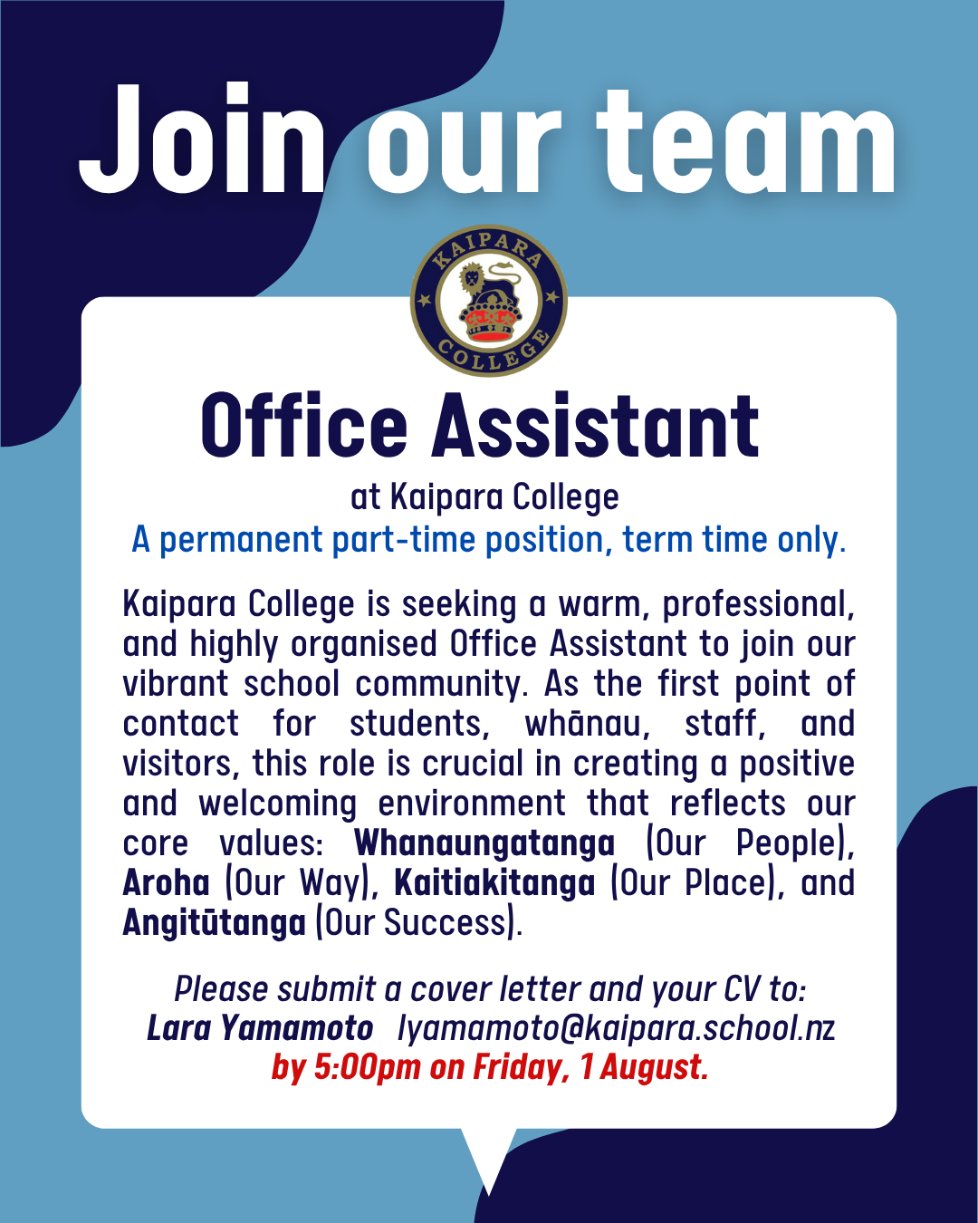 22072025 Join Our Team Office Assistant P1