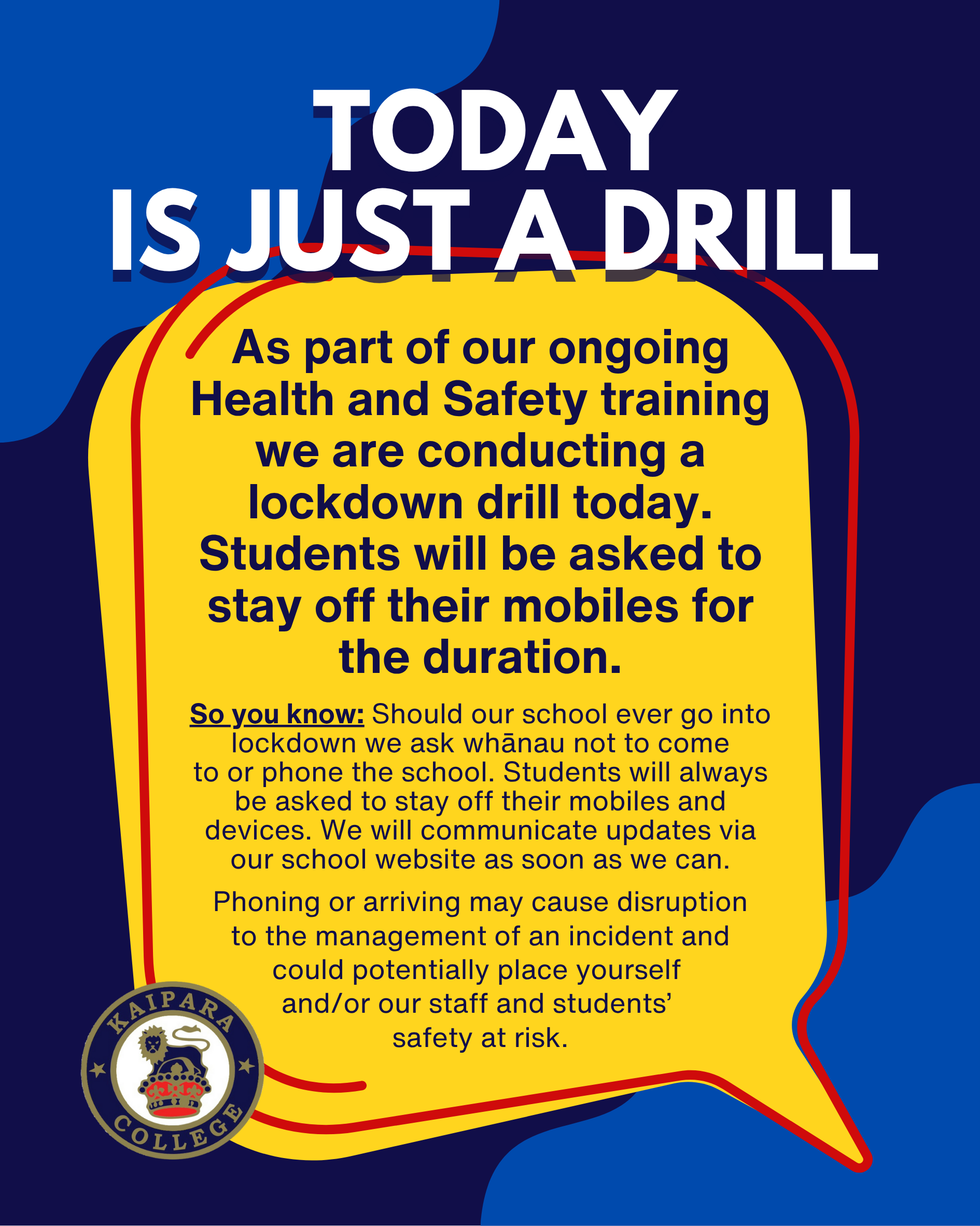 Today Is Just A Drill Social Media Template