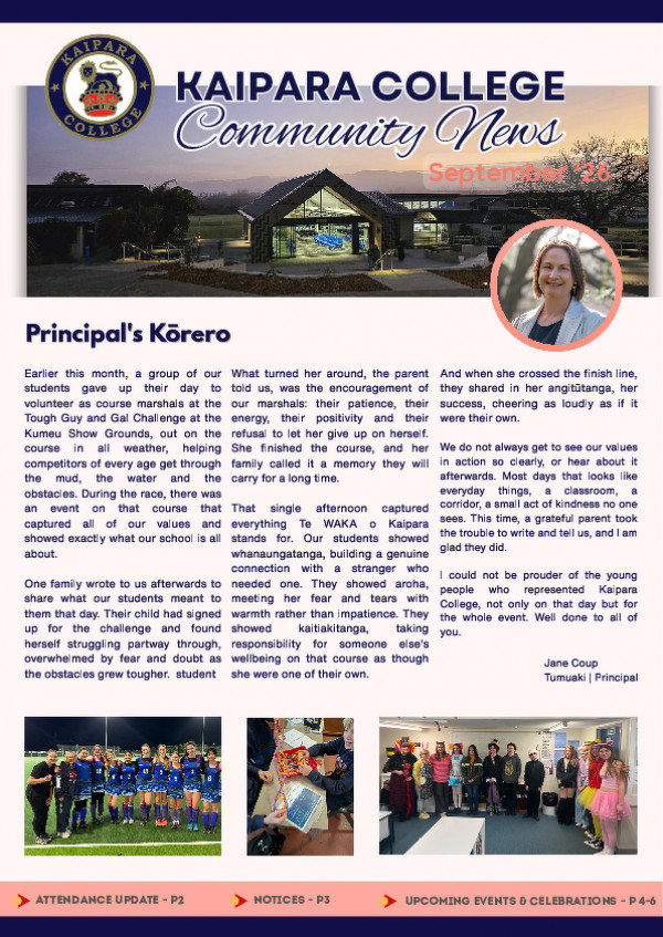 Community News August/September 2026