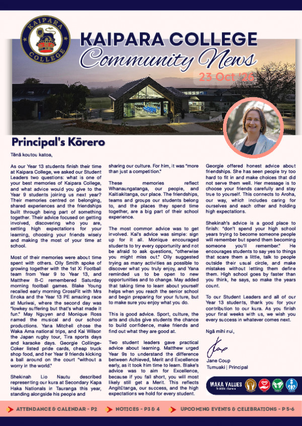 Community News Term 4 Week 2 (october) 2026